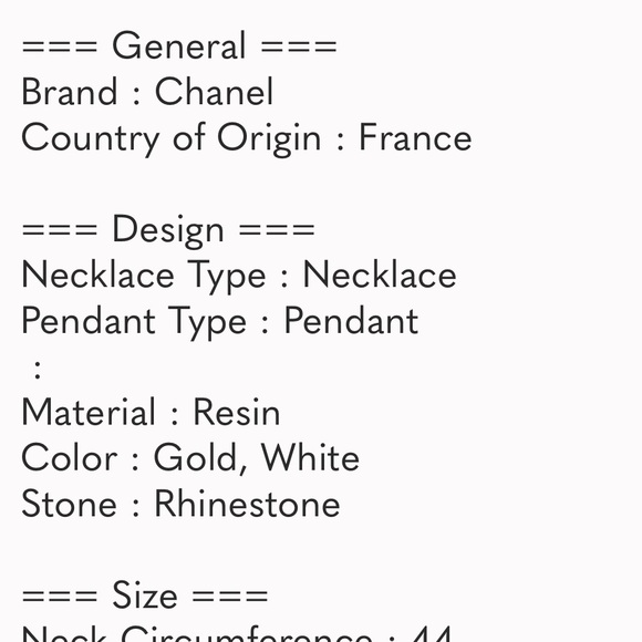 Chanel necklace/pendant CHANEL camellia motif/coco mark/CC rhinestone silver - Picture 6 of 7